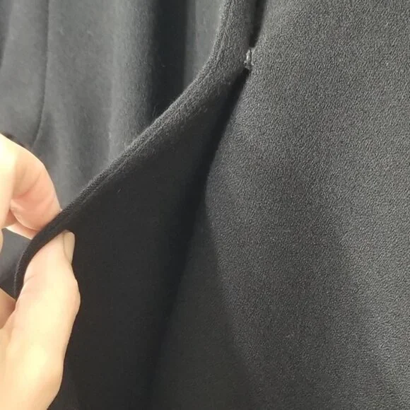 Nicole Neault Vintage Black Retro 100% Wool Bucklet Long Sleeve 80's Dress - Picture 6 of 9